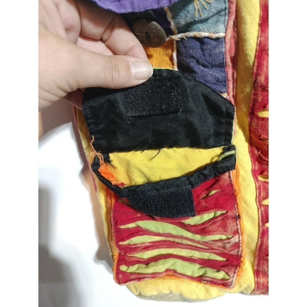 Boho multi-color purse bag crossbody pockets - Picture 6 of 13